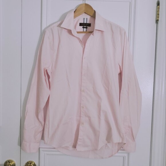 Zara Man Pale Pink Dress Shirt- L (Slim Fit) - Picture 6 of 16